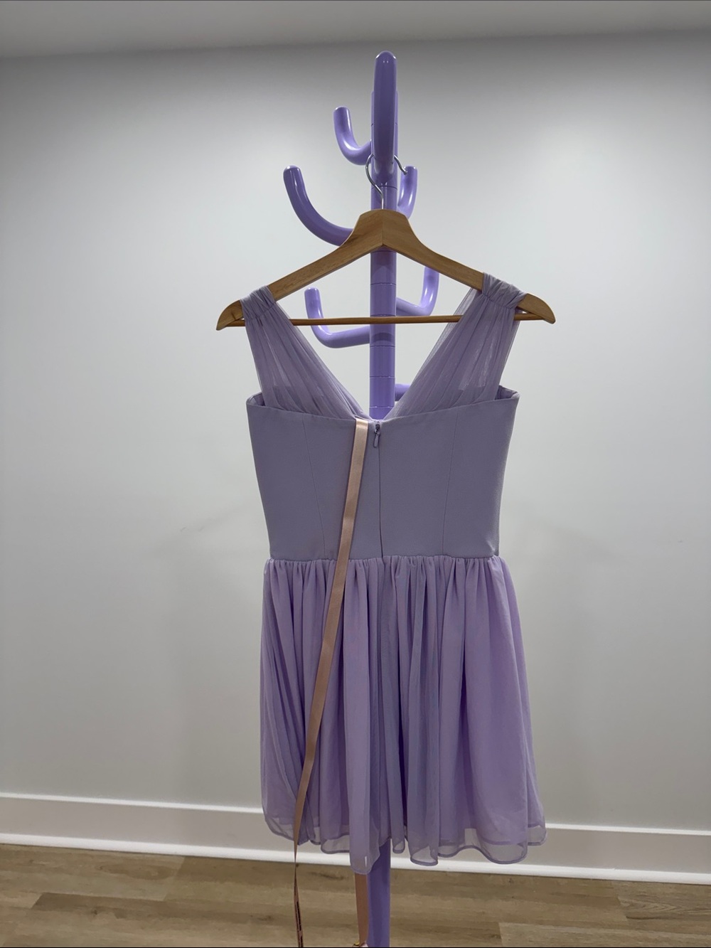 House of CB Lavender Mini Dress with Bow Detail - Picture 3 of 4